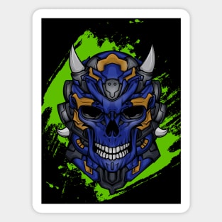 grunge mecha skull Magnet